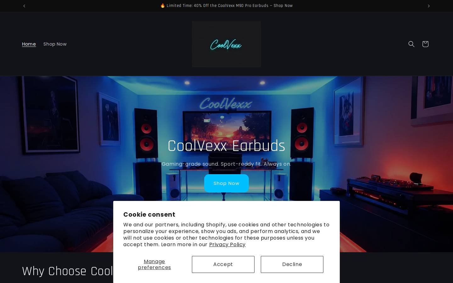 coolvexx.com homepage screenshot