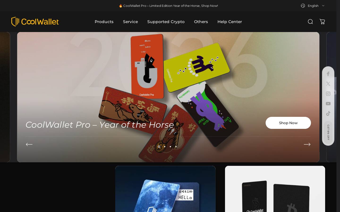 CoolWallet homepage screenshot