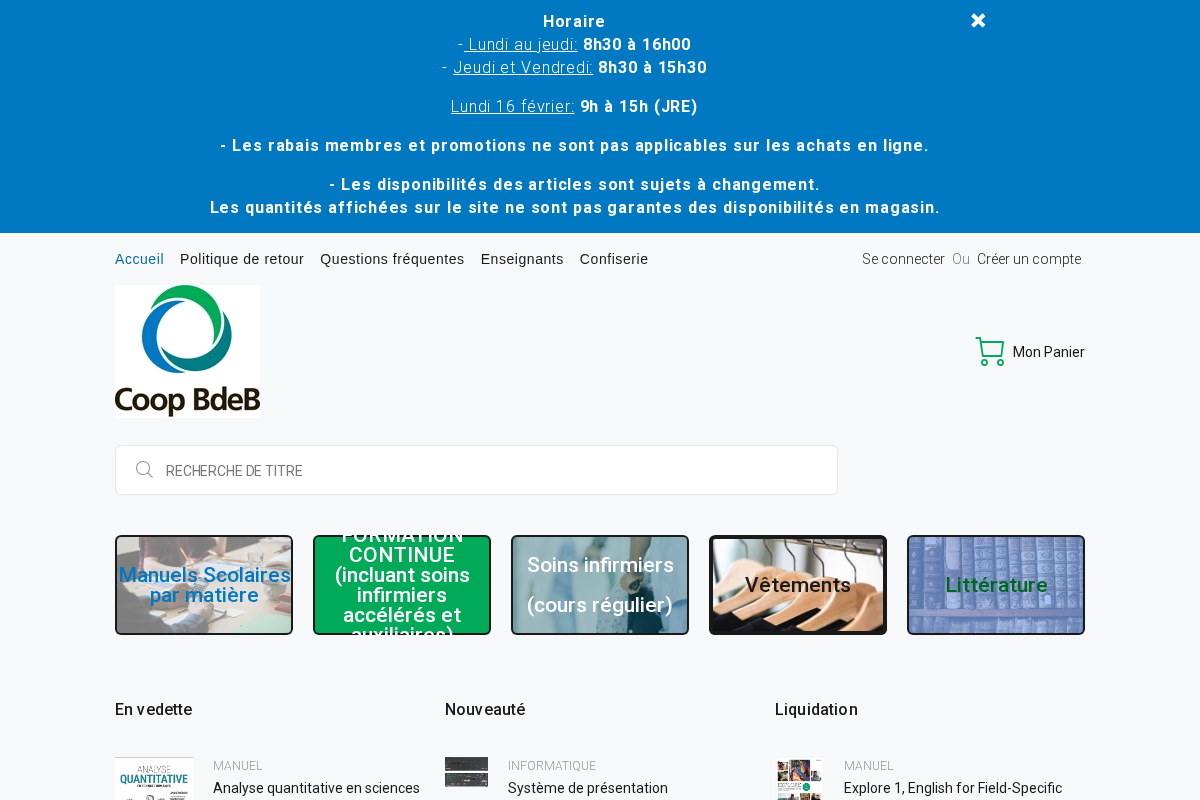 Coopérative Bois-de-Boulogne homepage screenshot