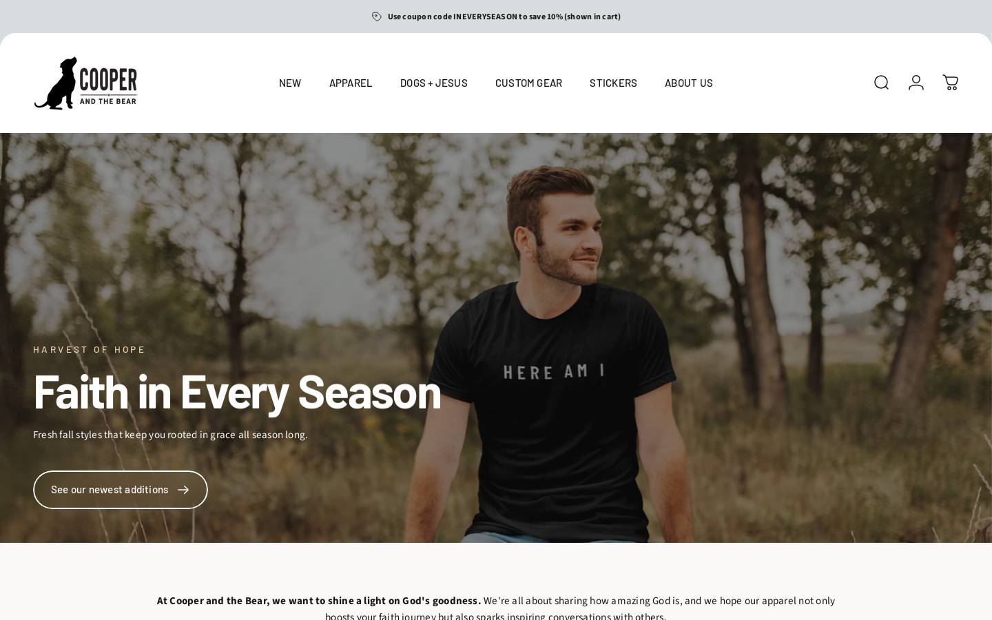 cooperandthebear.com homepage screenshot