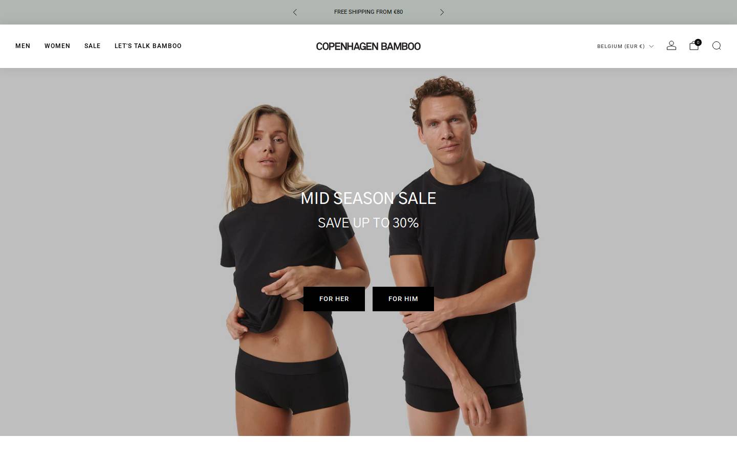 Copenhagen Bamboo homepage screenshot