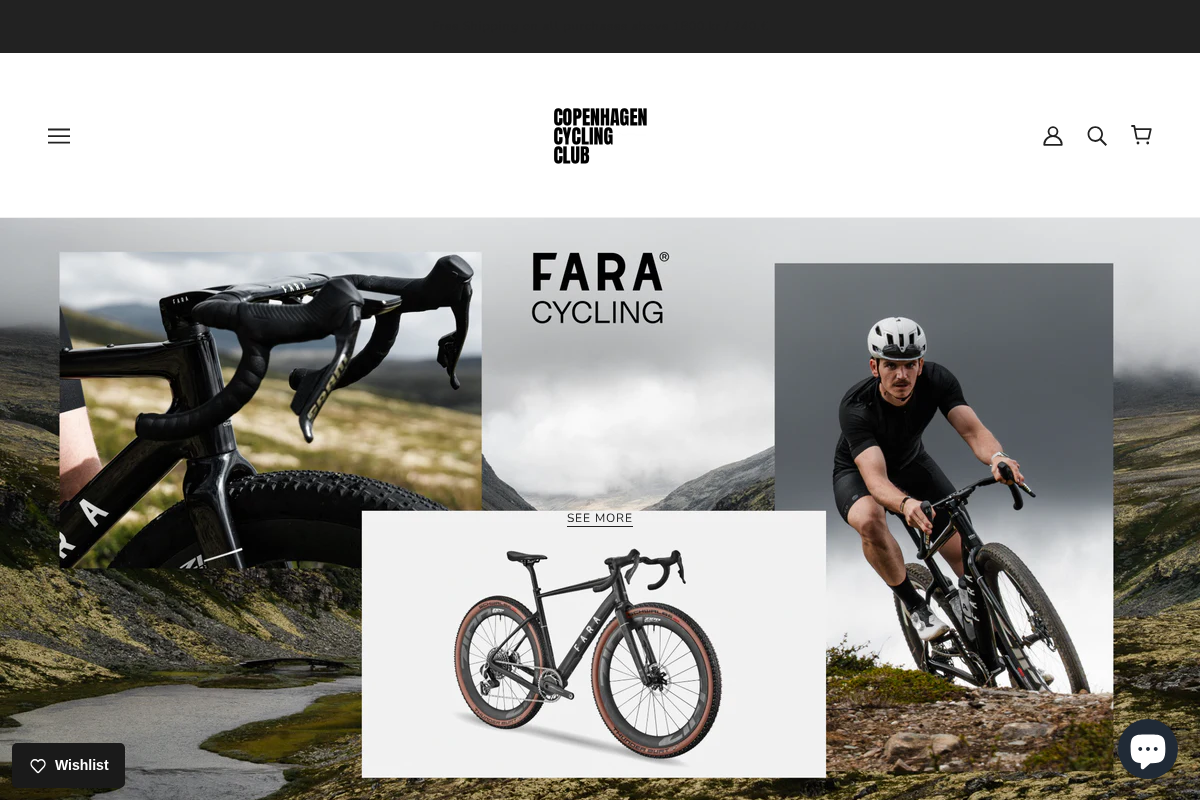 Copenhagencyclingclub homepage screenshot