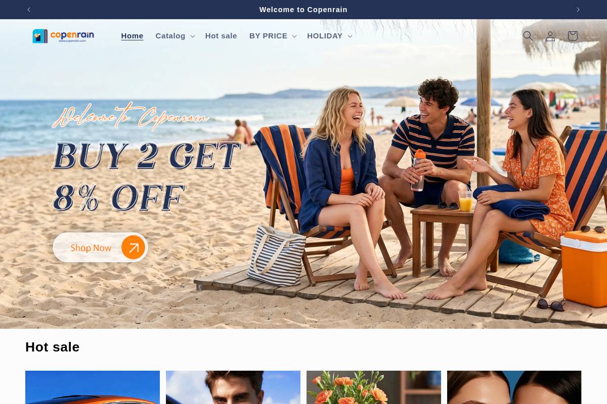 Copenrain homepage screenshot