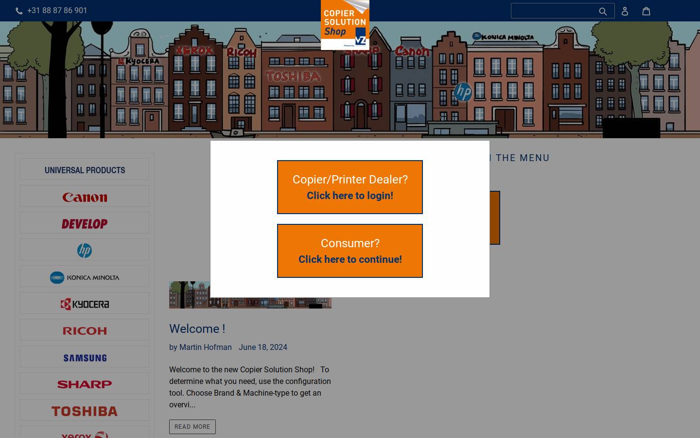 copiersolutionshop.com homepage screenshot