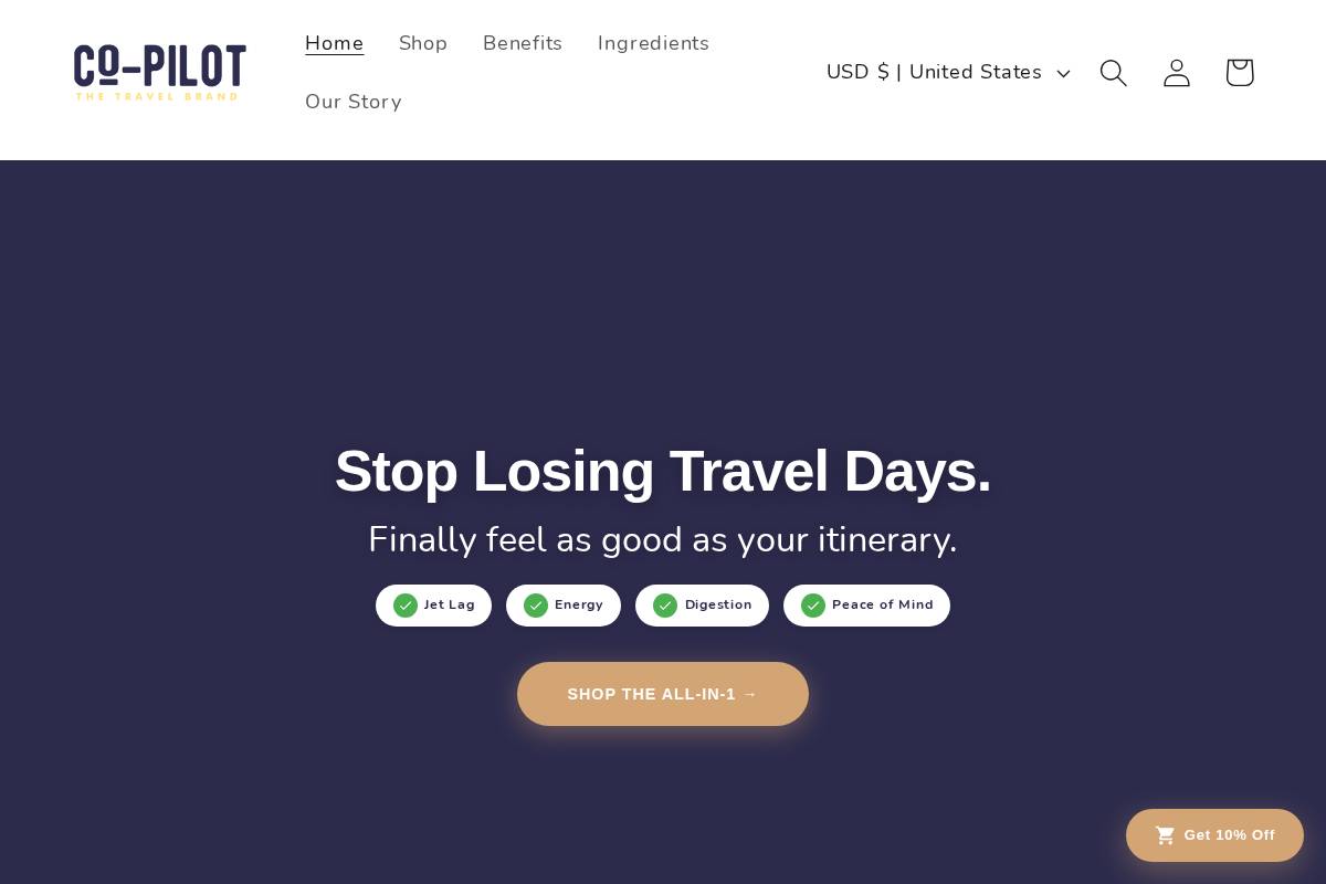 copilotthetravelbrand.com homepage screenshot