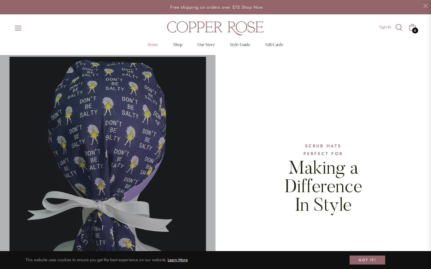copperrosebysheila.com homepage screenshot