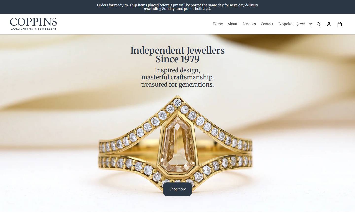 coppins.co.uk homepage screenshot