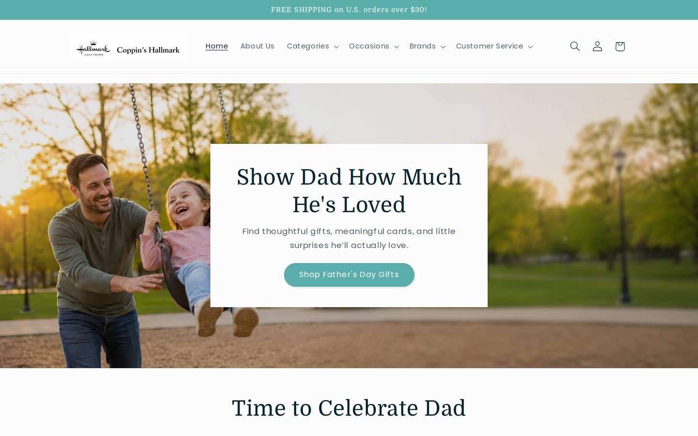 coppinsgifts.com homepage screenshot
