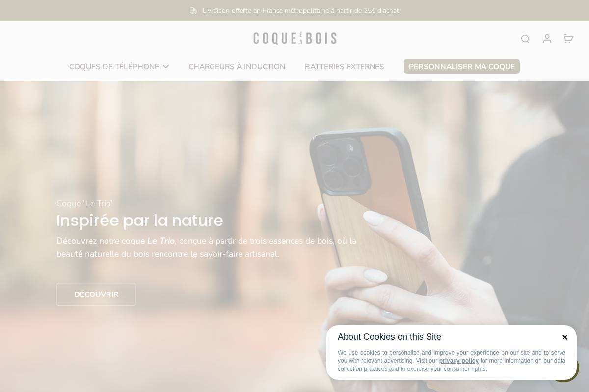 Coque En Bois homepage screenshot