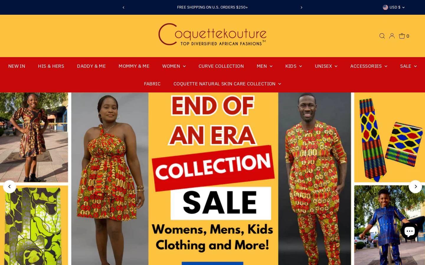 coquettekouture.com homepage screenshot