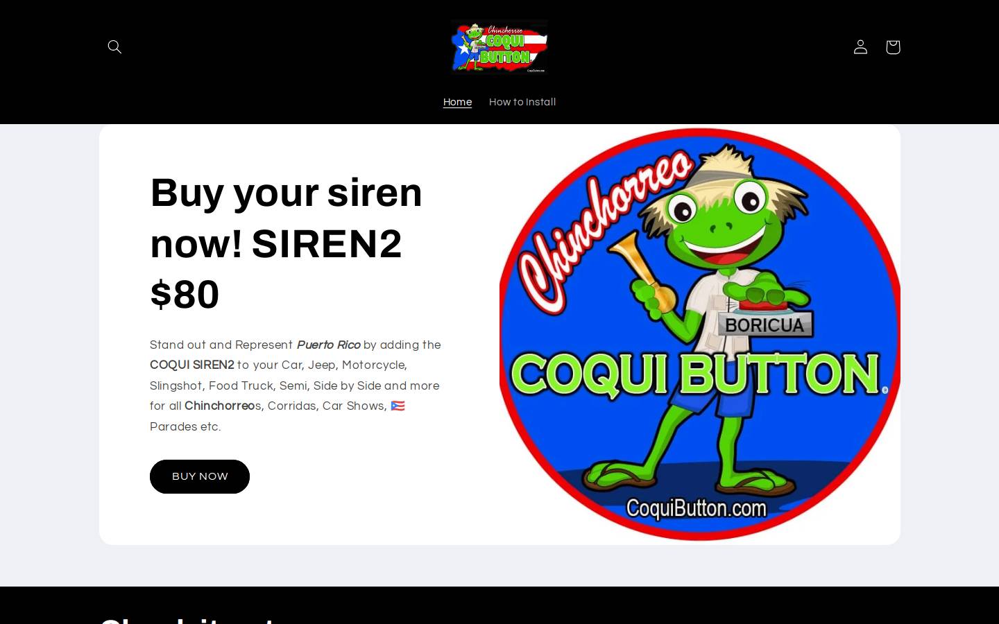 coquibutton.com homepage screenshot