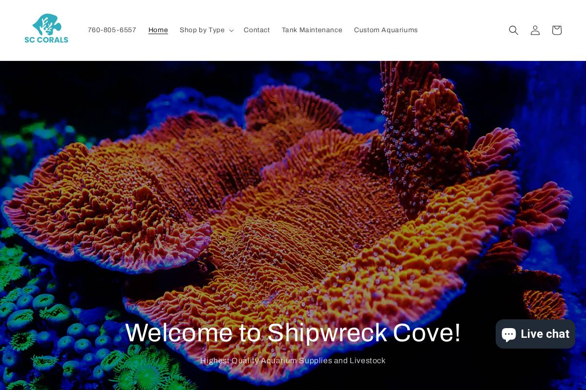 coral4less.com homepage screenshot