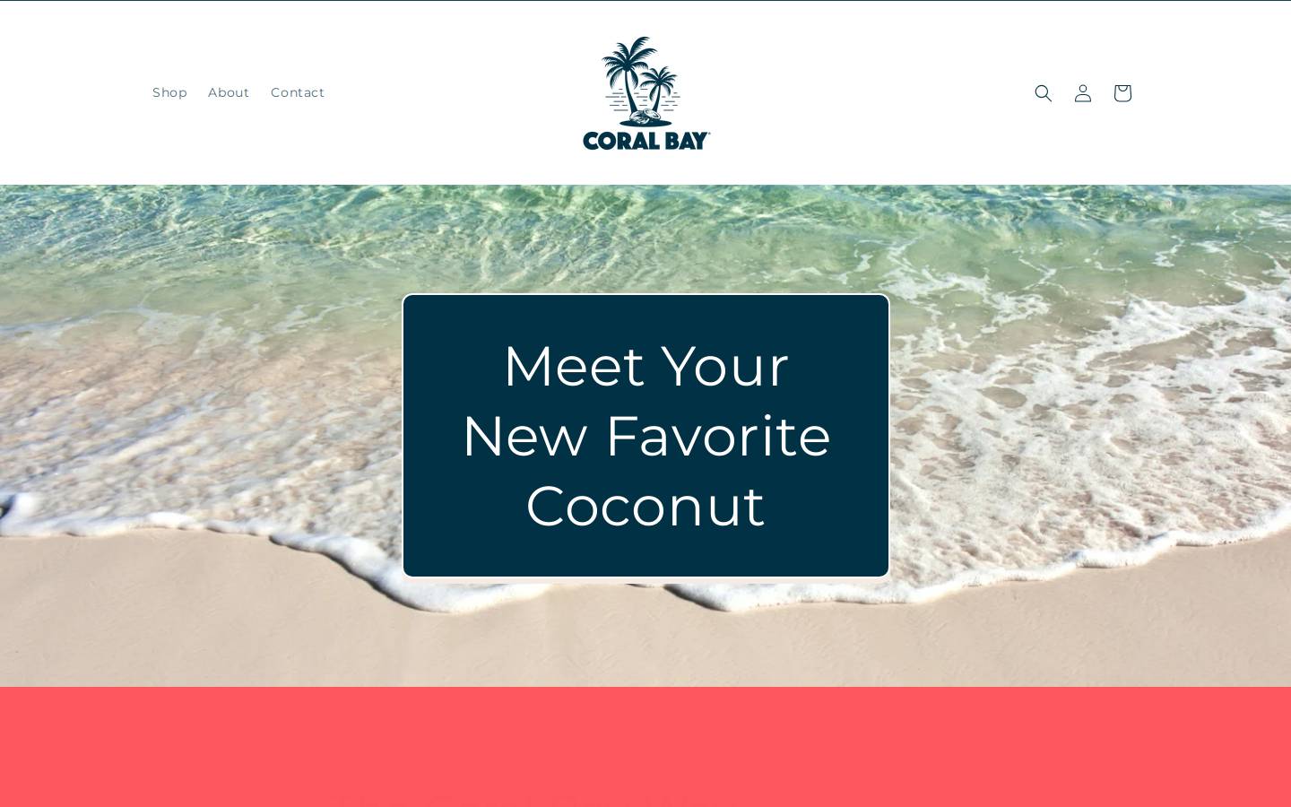 coralbaycoconut.com homepage screenshot