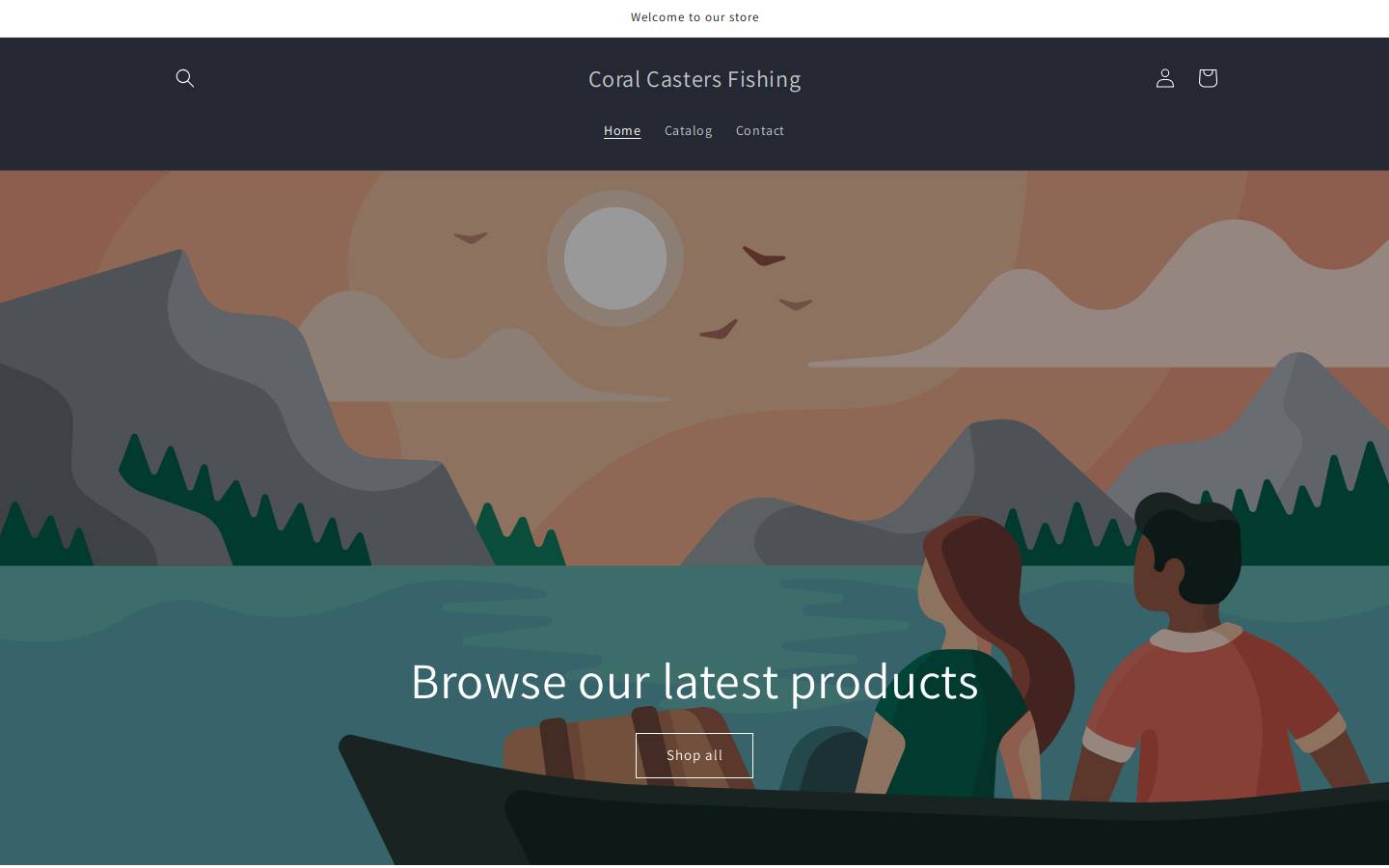 coralcastersfishing.net homepage screenshot
