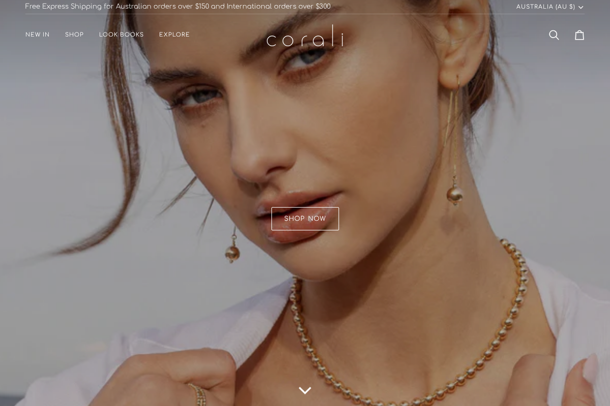 Corali homepage screenshot