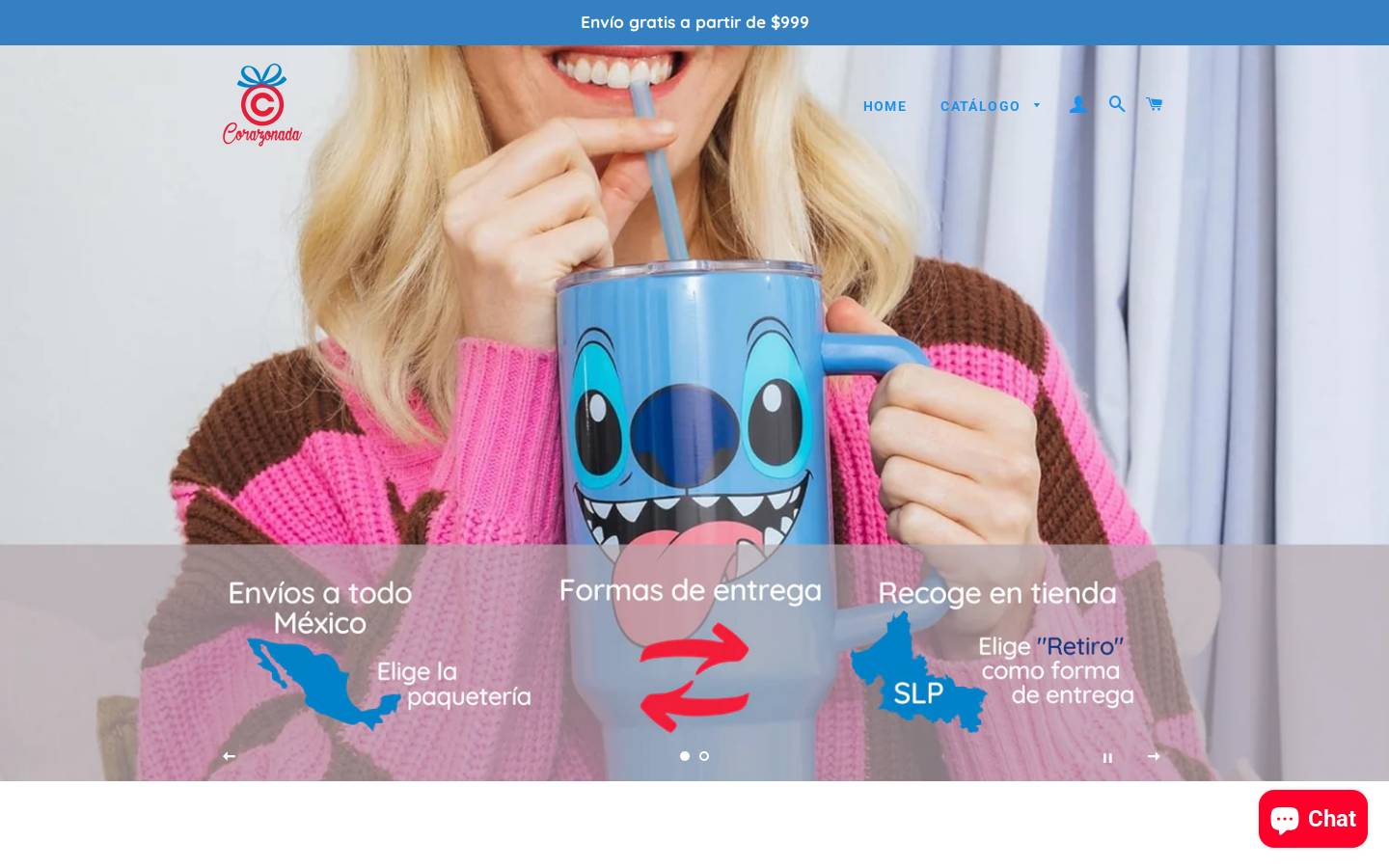 corazonadashop.com homepage screenshot