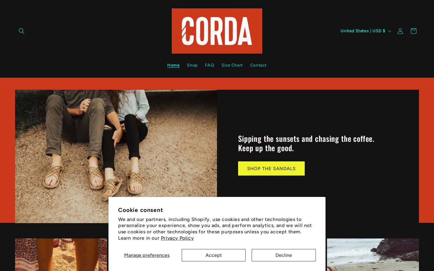 cordalife.com homepage screenshot