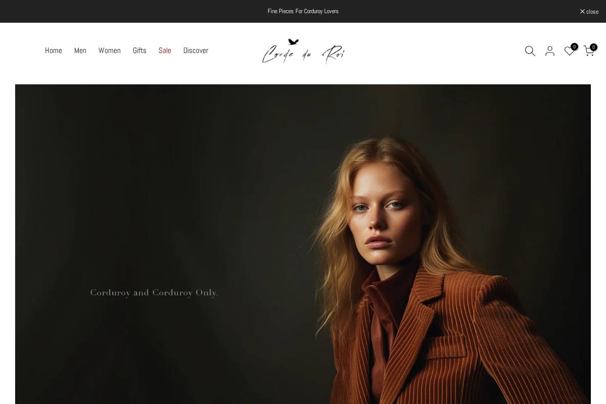 cordeduroi.shop homepage screenshot
