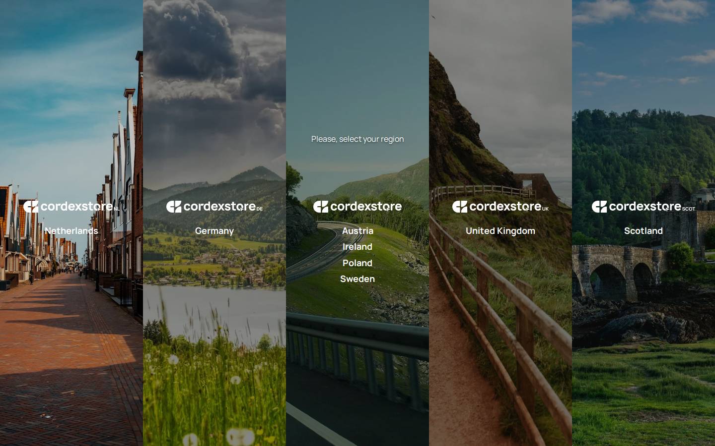 Cordex homepage screenshot
