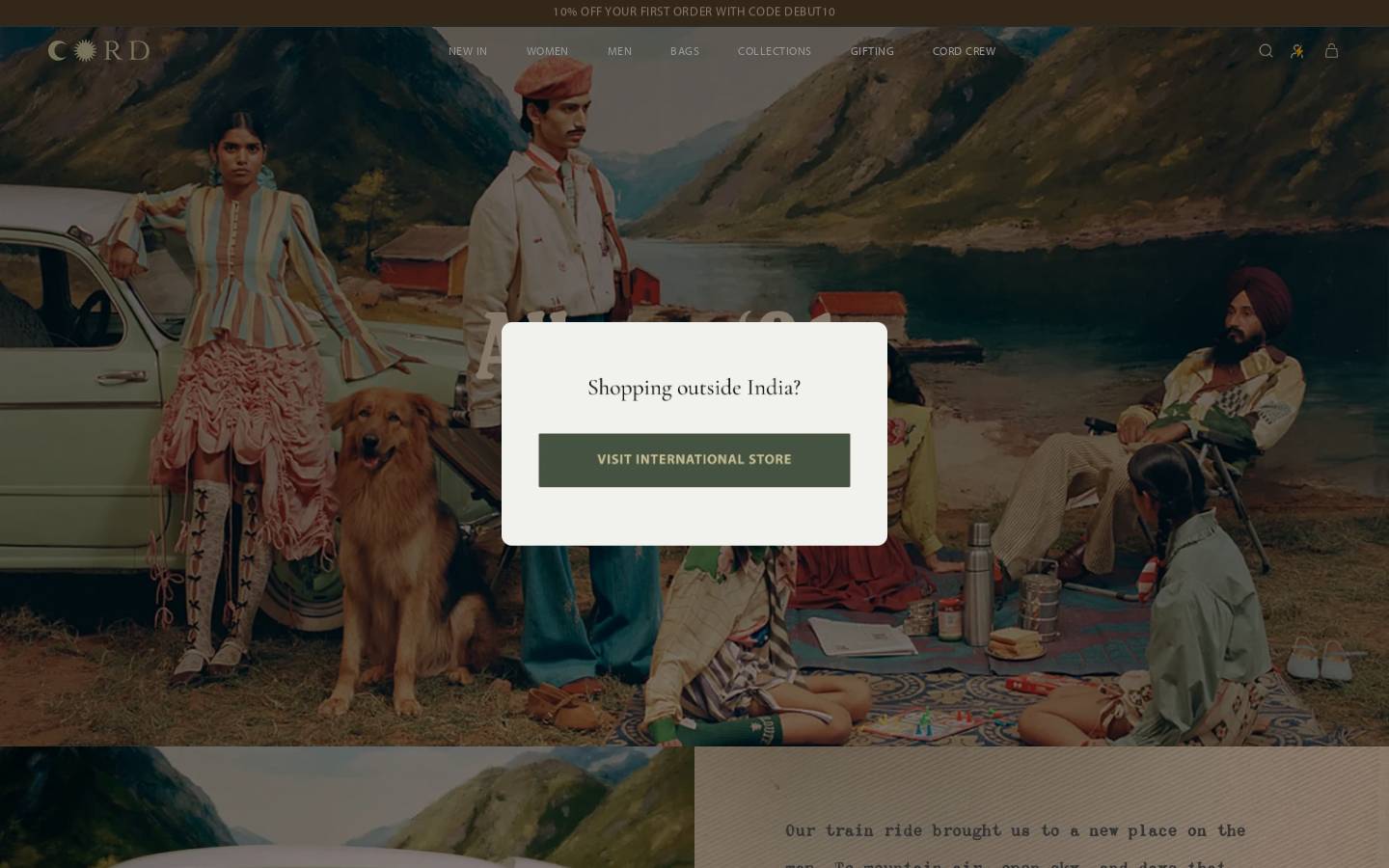 Cordstudio homepage screenshot