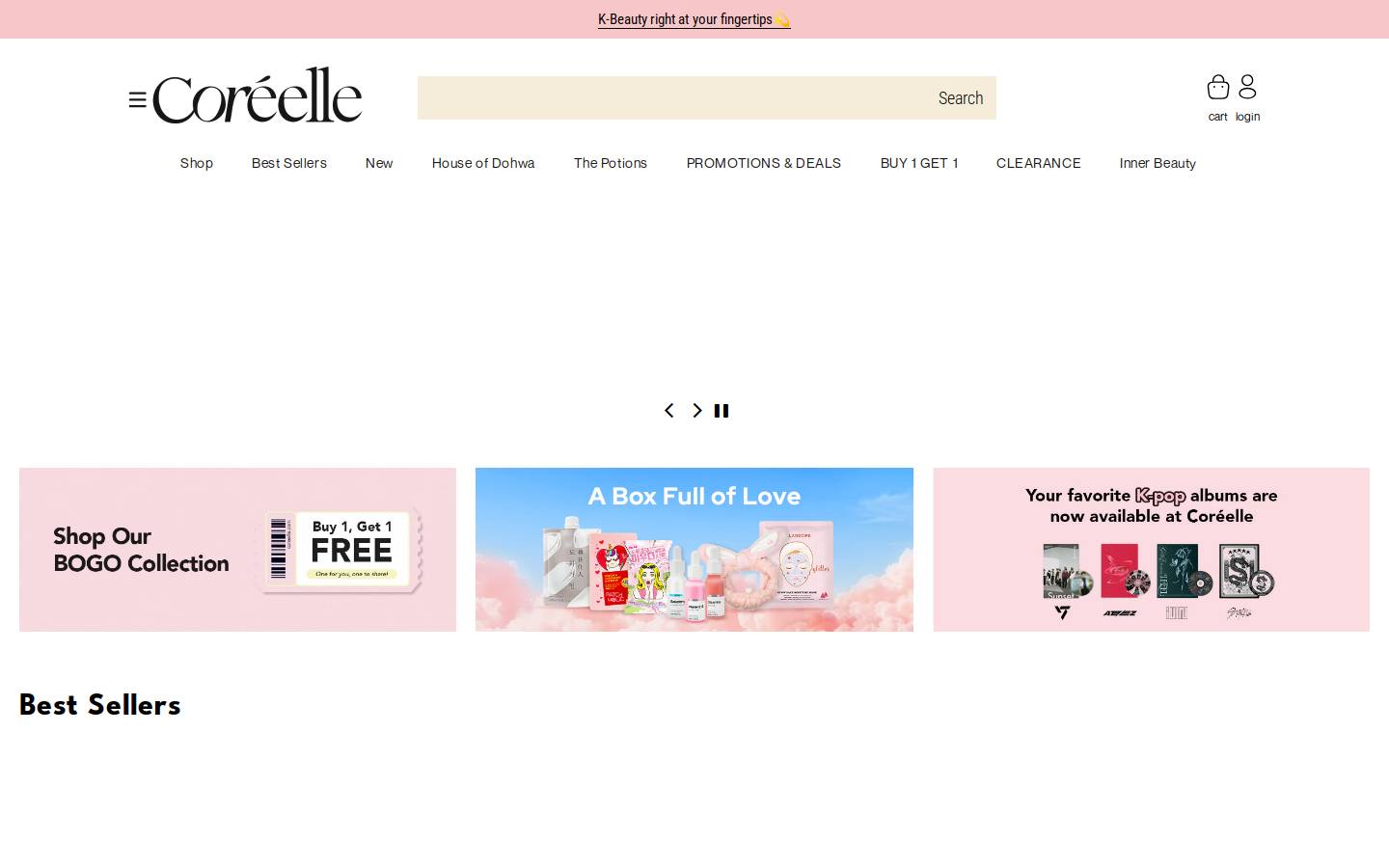 coreelle.com homepage screenshot