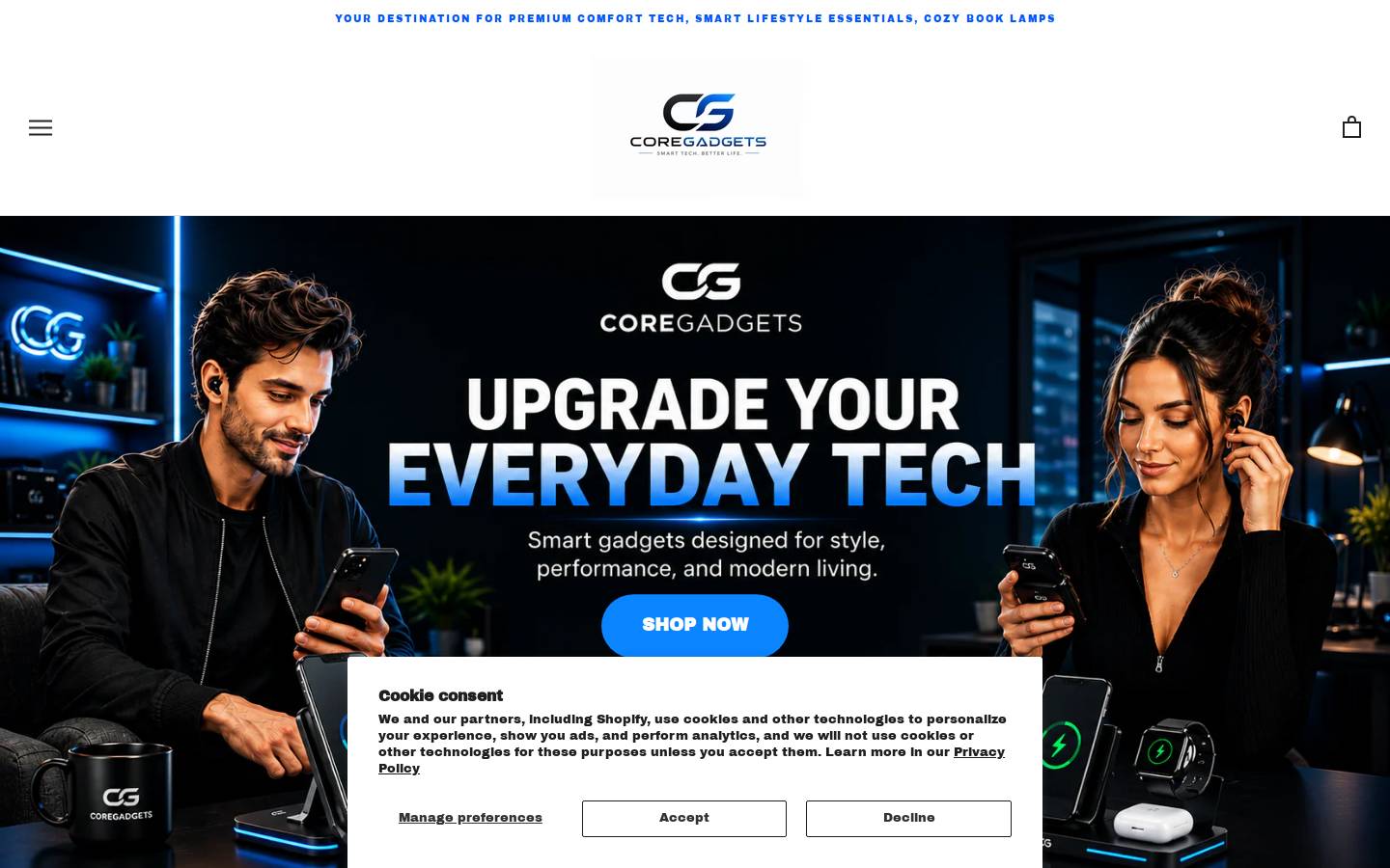 coregadgets.eu homepage screenshot