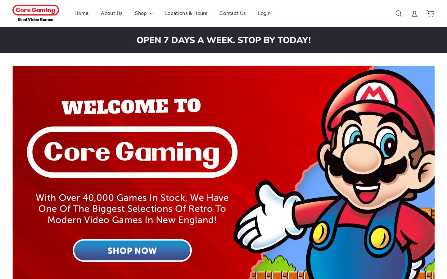 coregamingnh.com homepage screenshot
