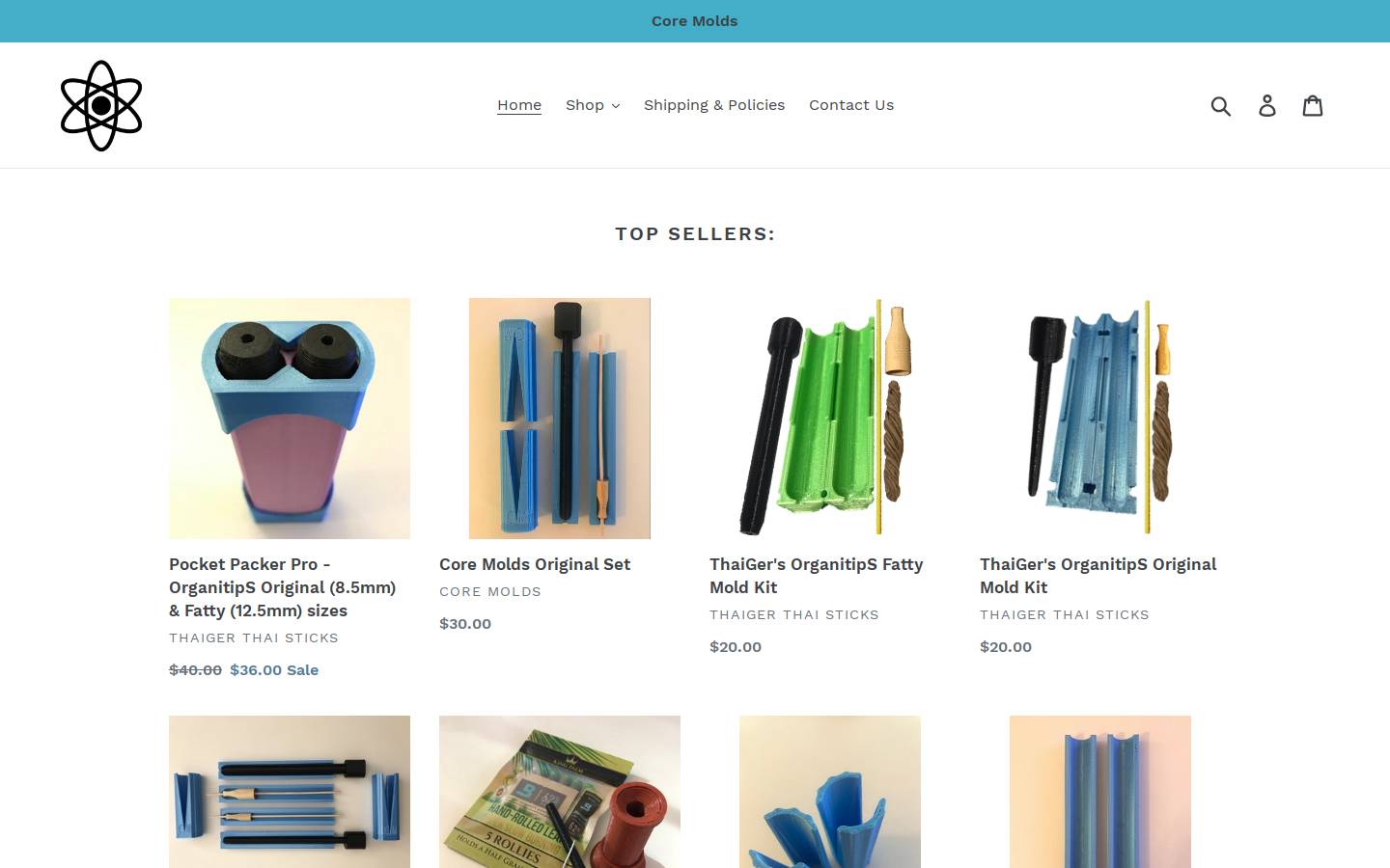 coremolds.com homepage screenshot