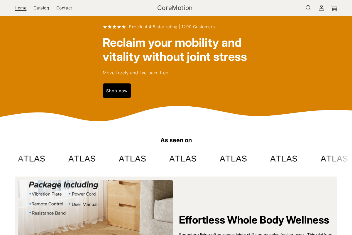 CoreMotion homepage screenshot