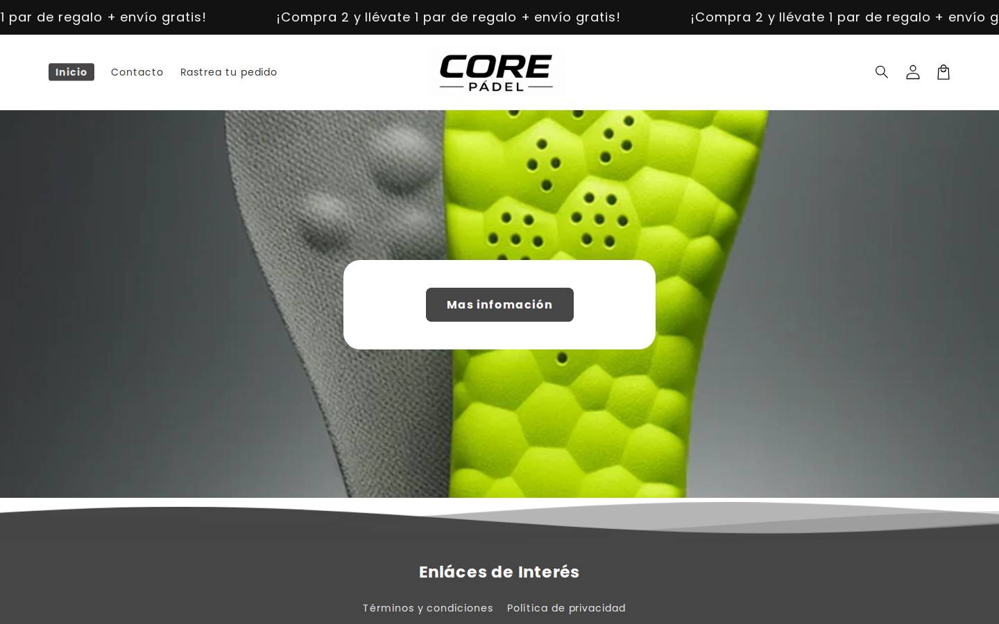 corepadel.site homepage screenshot