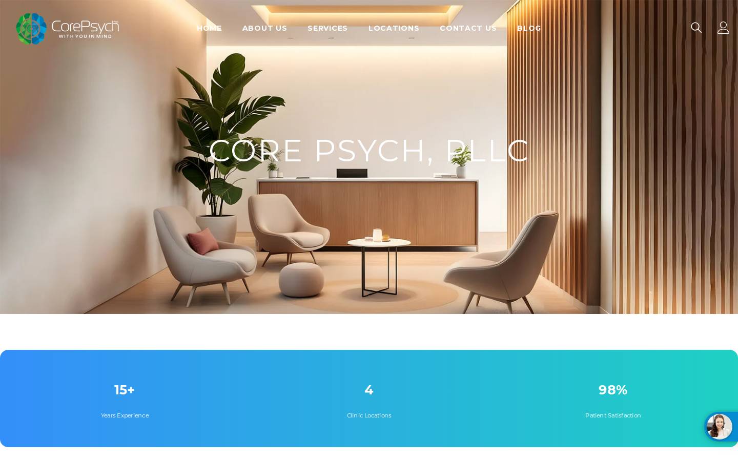 corepsychpllc.com homepage screenshot