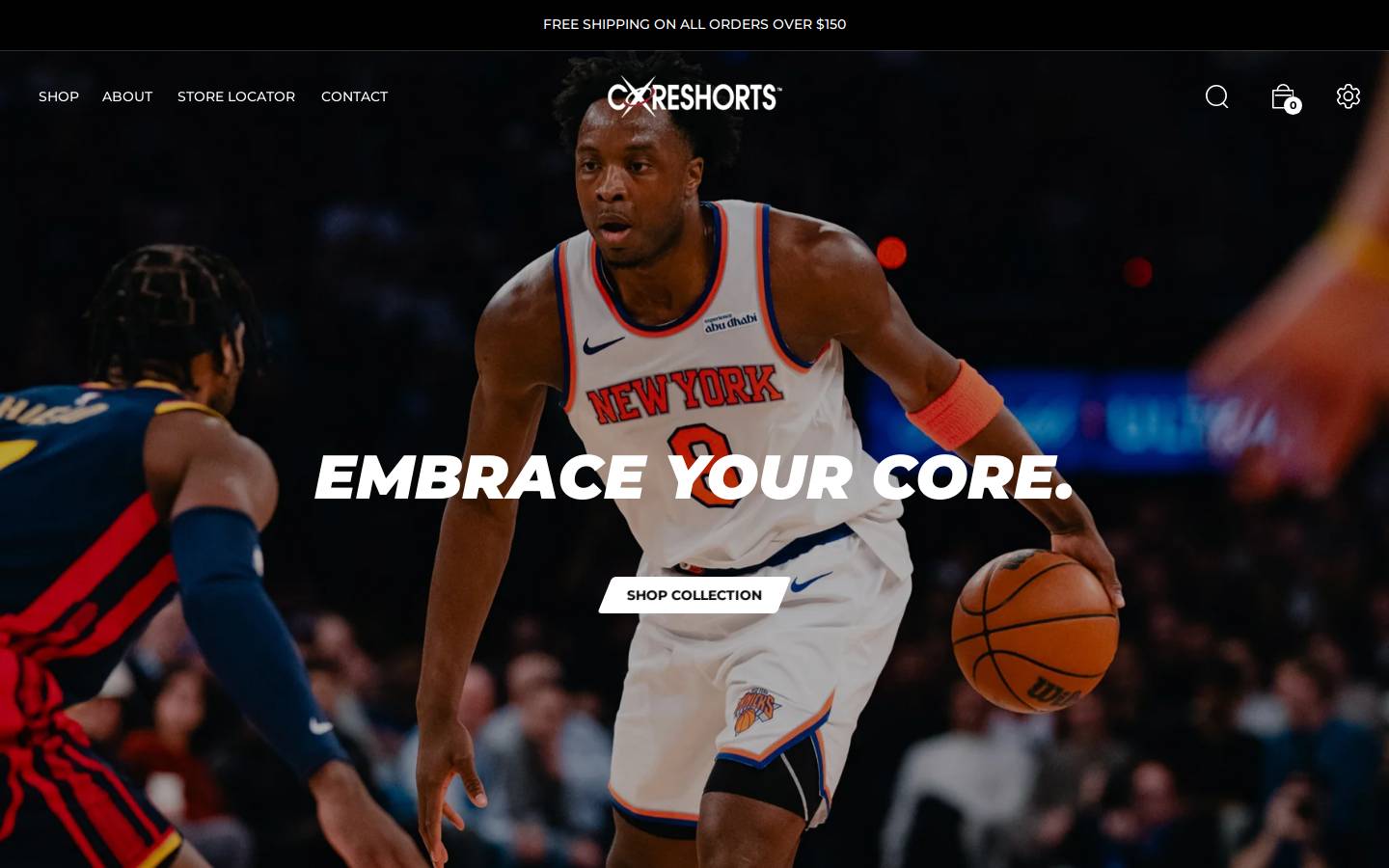 coreshorts.com homepage screenshot