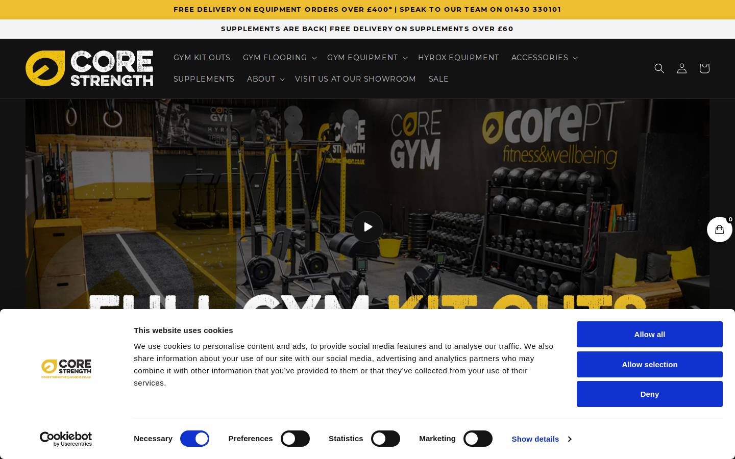 corestrengthequipment.com homepage screenshot