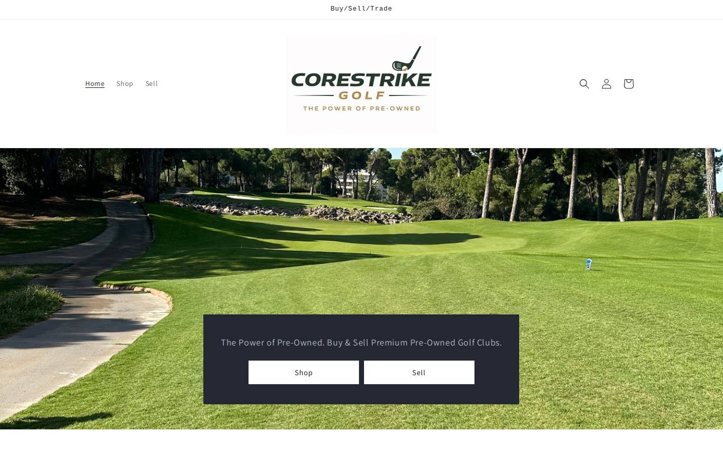 corestrikegolf.com homepage screenshot
