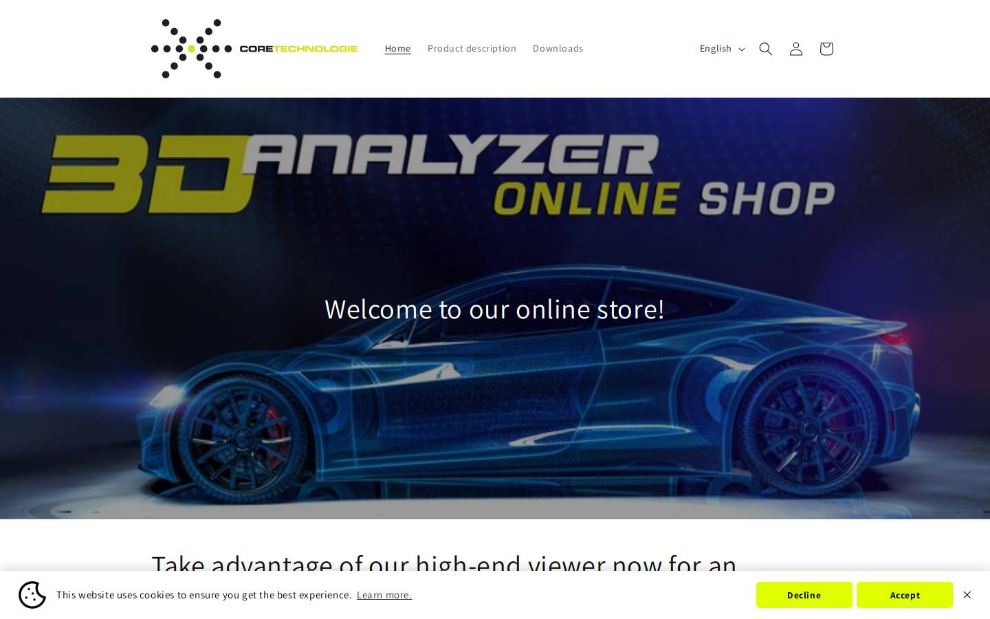 coretechnologie-shop.com homepage screenshot