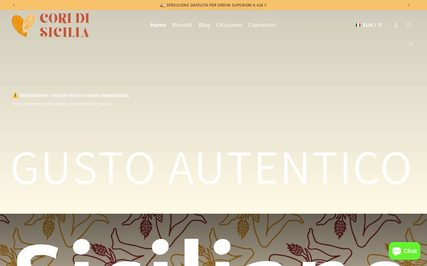 coridisicilia.it homepage screenshot