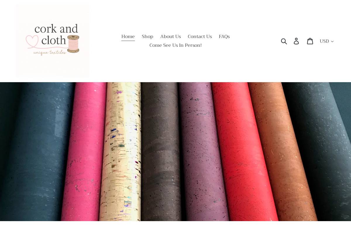 corkandcloth.net homepage screenshot