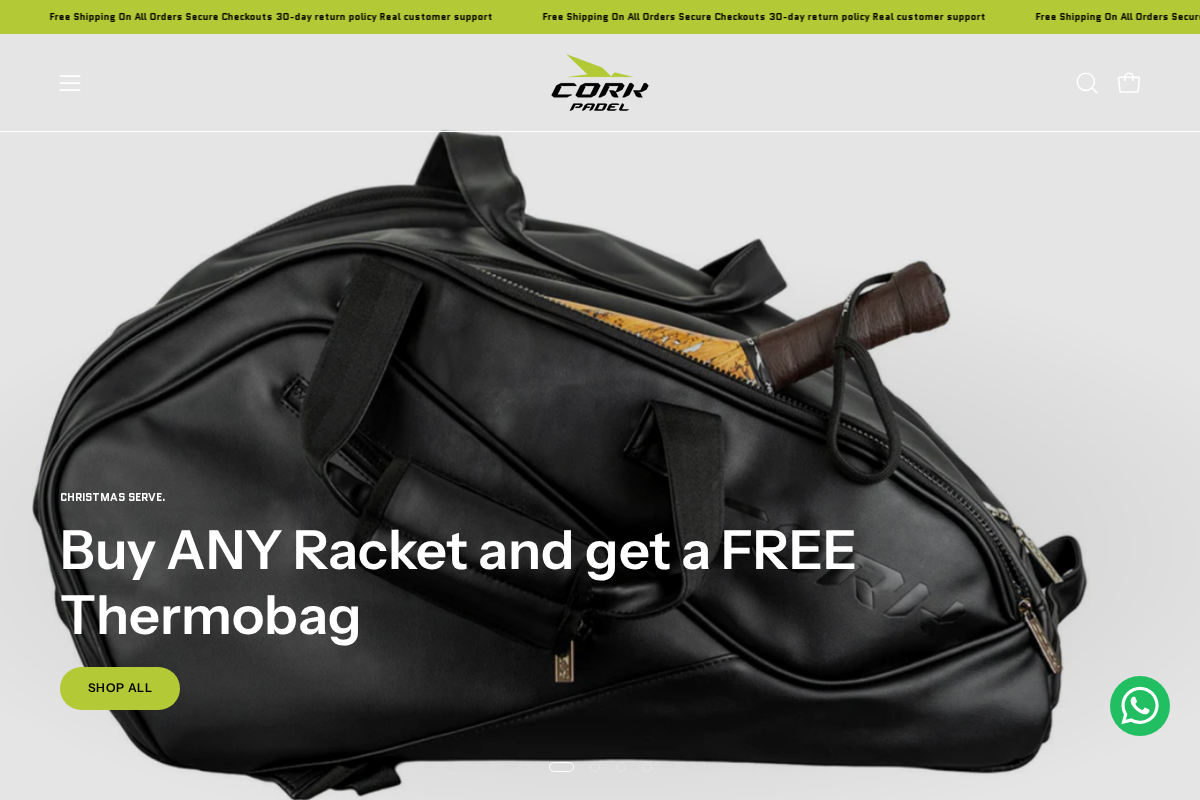 corkpadelusa.com homepage screenshot