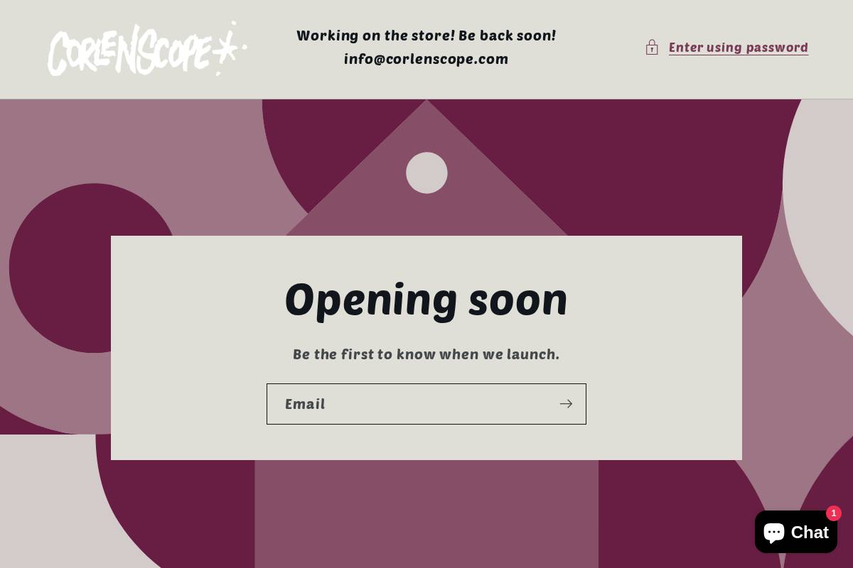 corlenscope.com homepage screenshot
