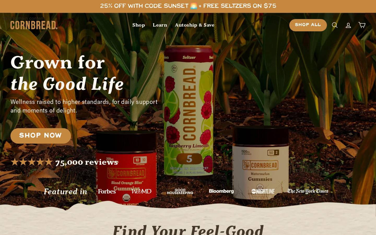 cornbreadfarms.com homepage screenshot