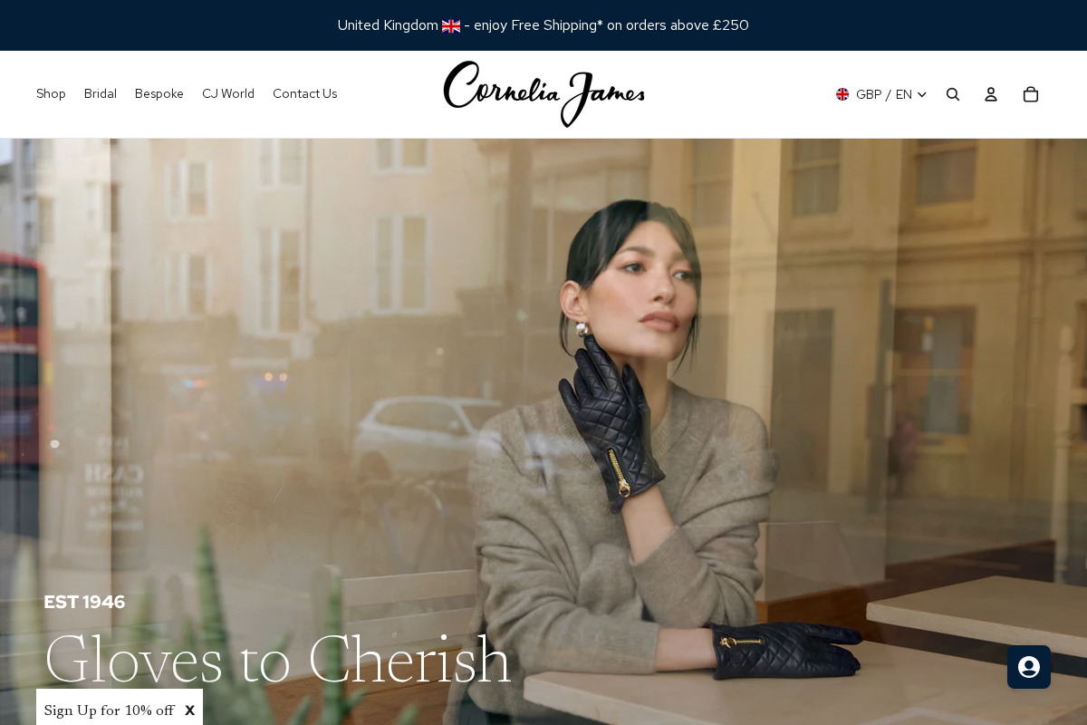 Cornelia James homepage screenshot