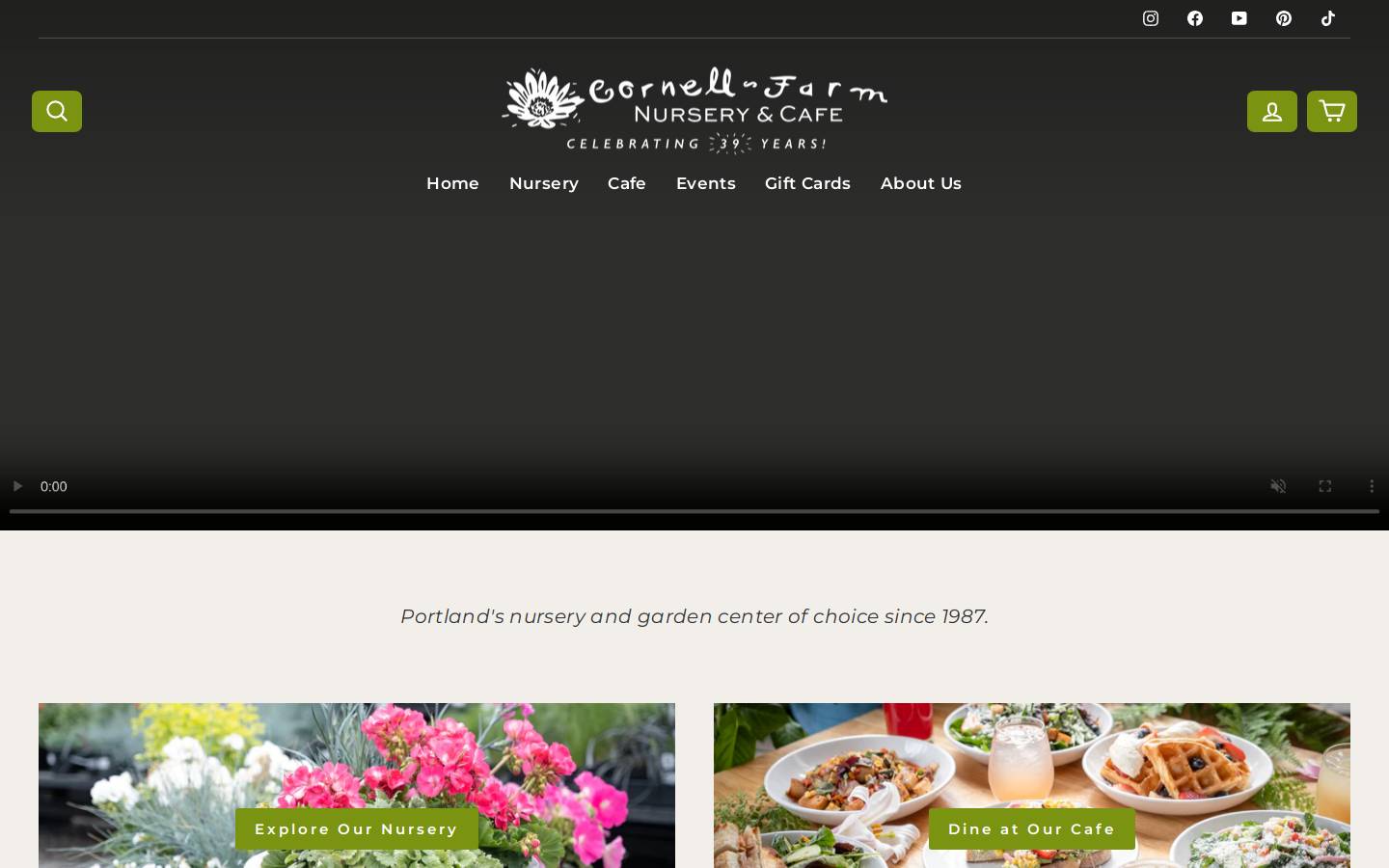 cornellfarms.com homepage screenshot