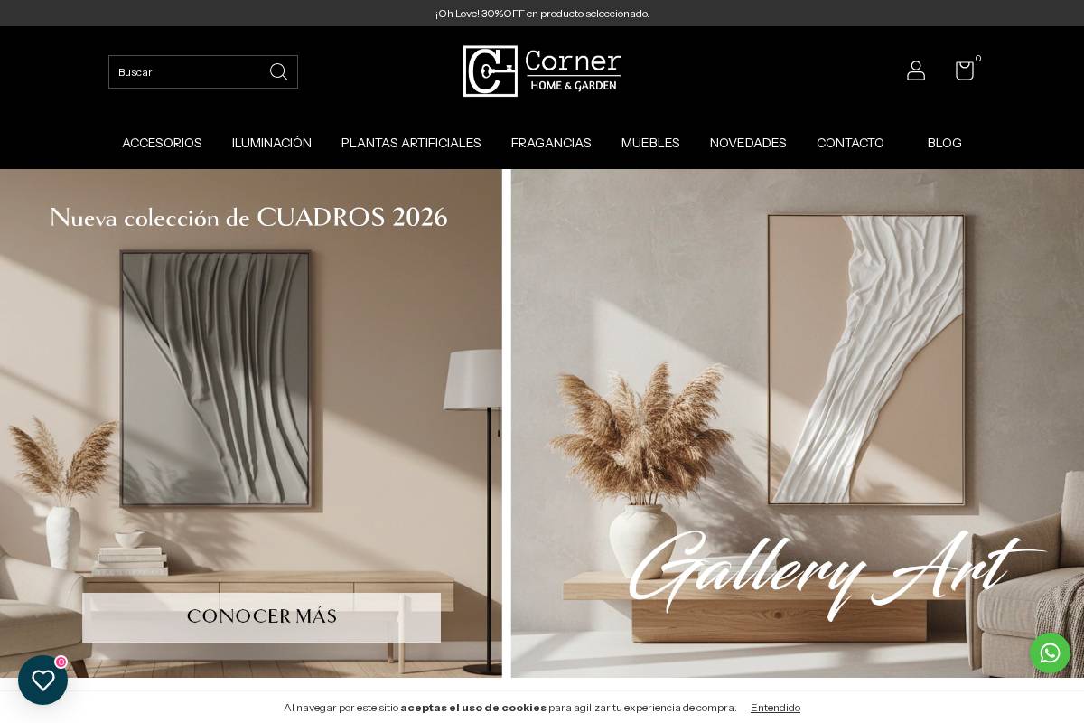 cornerhome.com.mx homepage screenshot