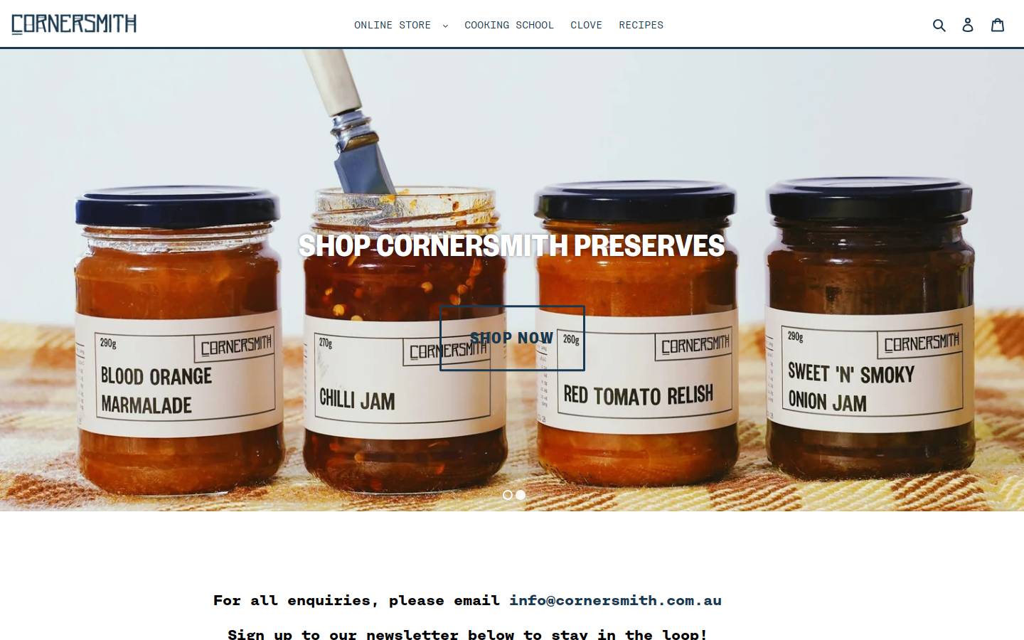 cornersmith.com.au homepage screenshot