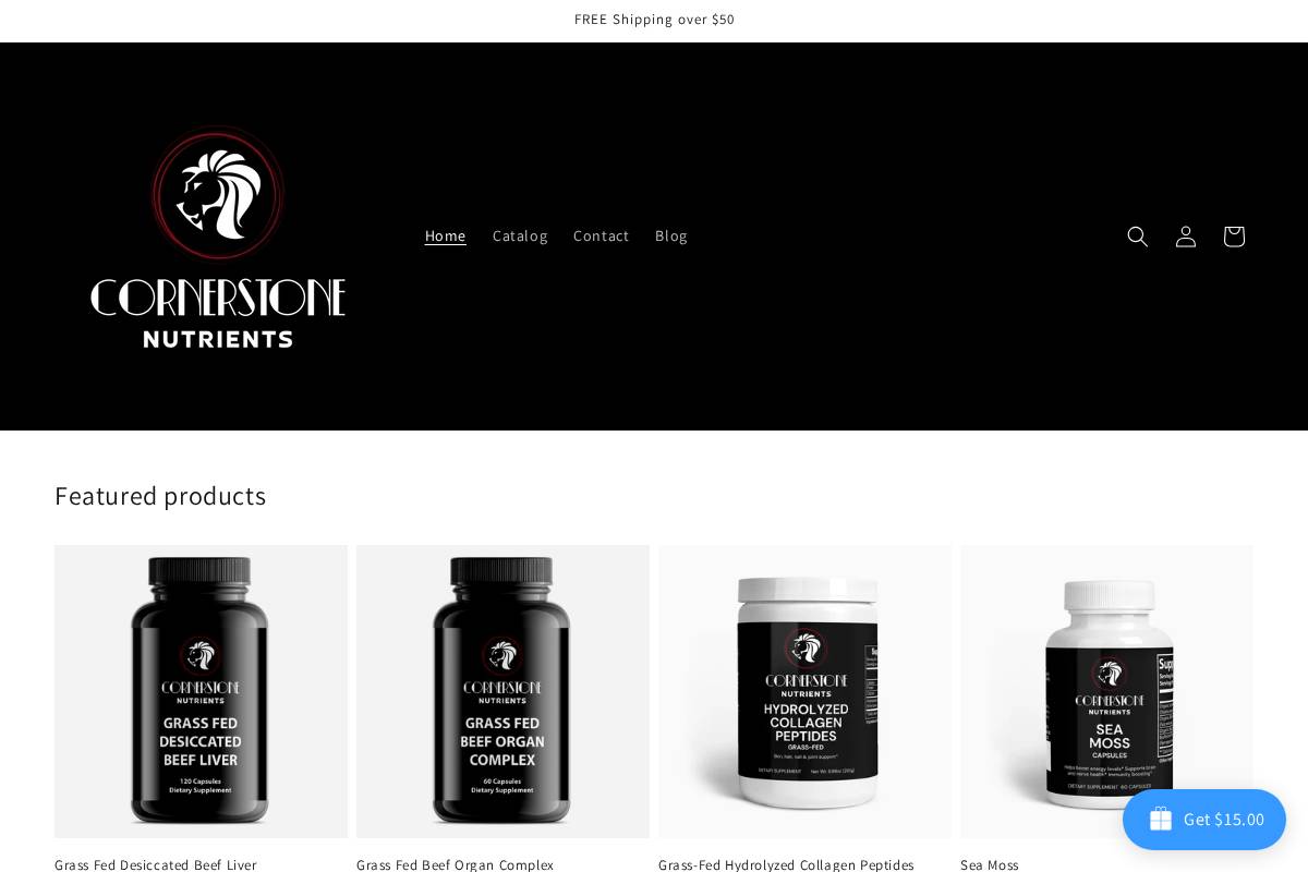 cornerstonenutrients.com homepage screenshot