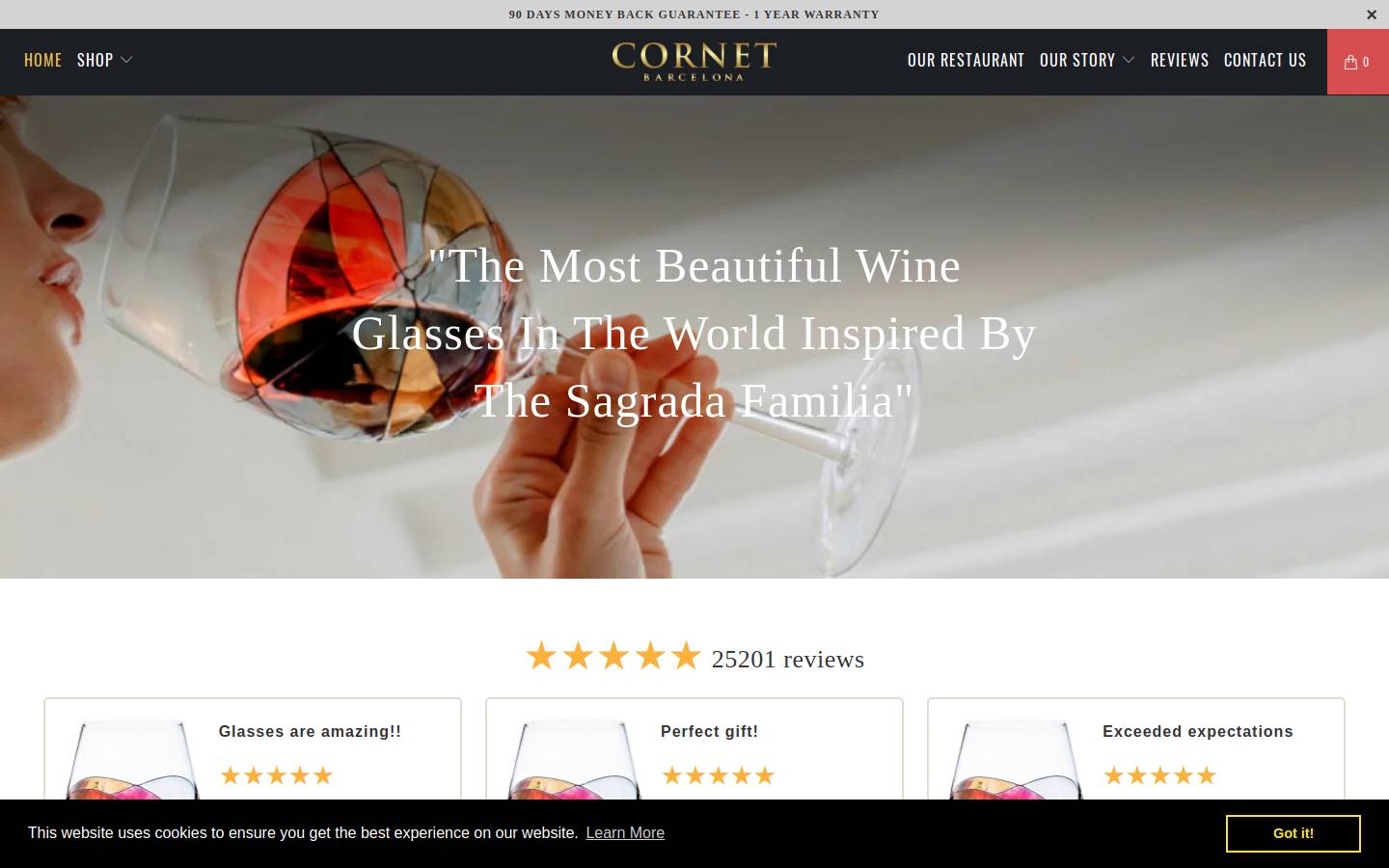 Cornetbarcelona homepage screenshot