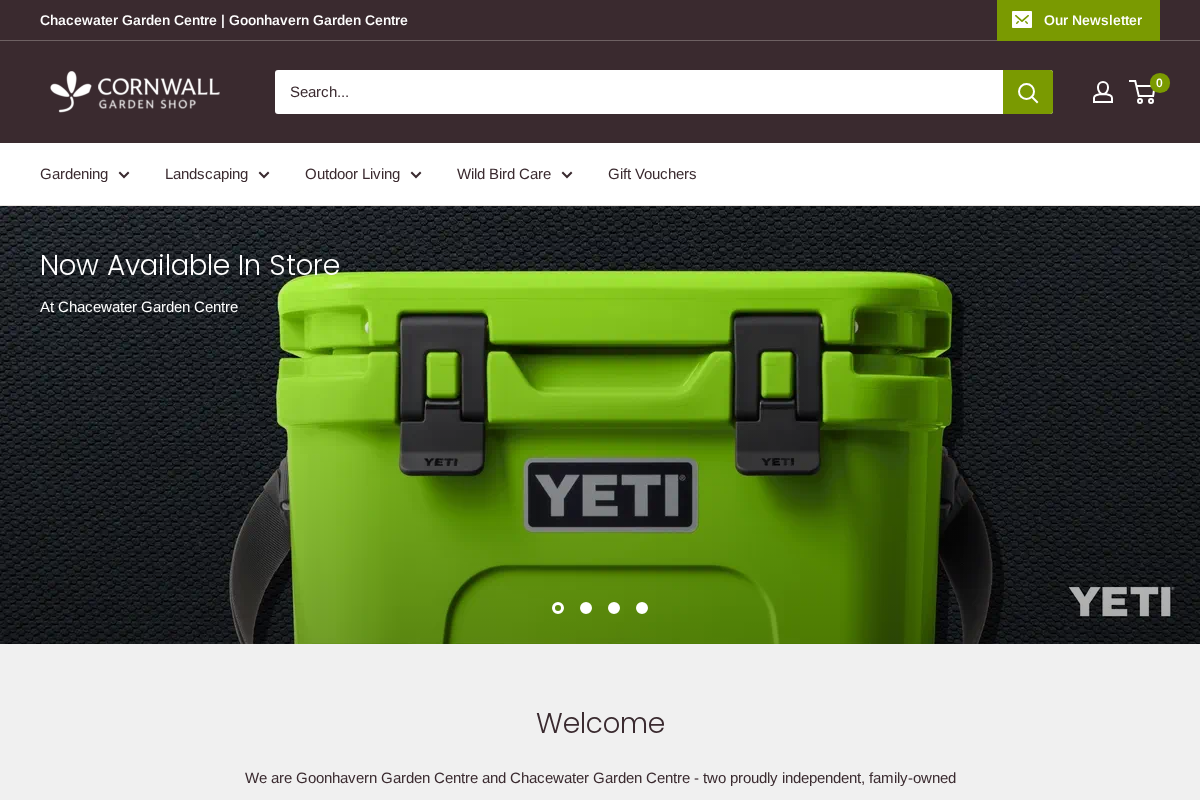 Cornwallgardenshop homepage screenshot