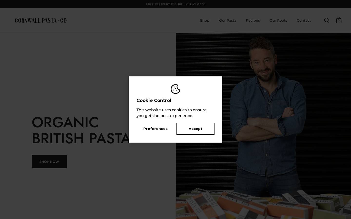 cornwallpasta.com homepage screenshot