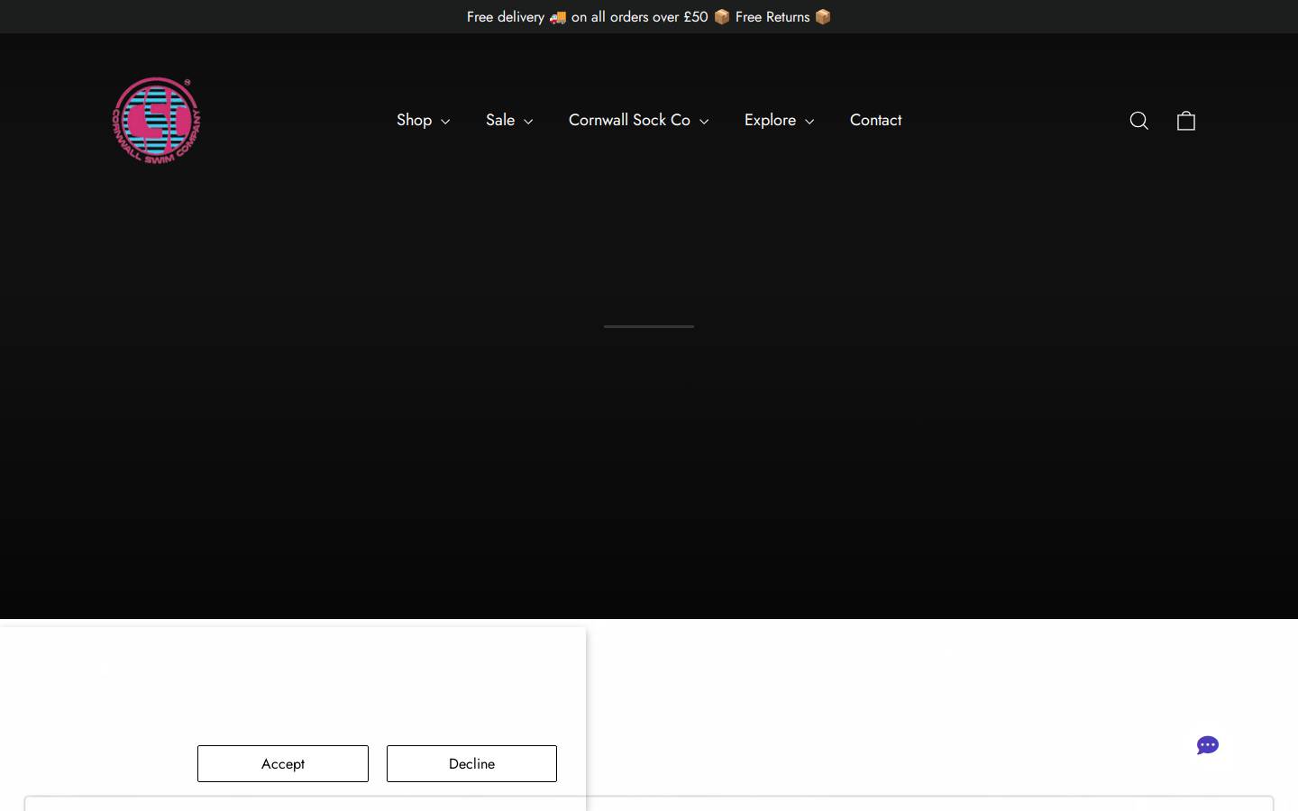 Cornwallswimcompany homepage screenshot