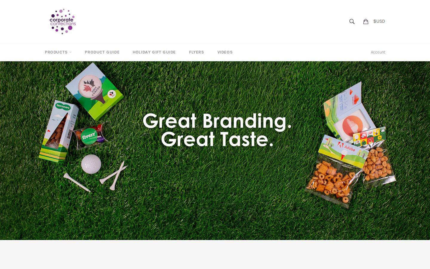 corpconfections.com homepage screenshot